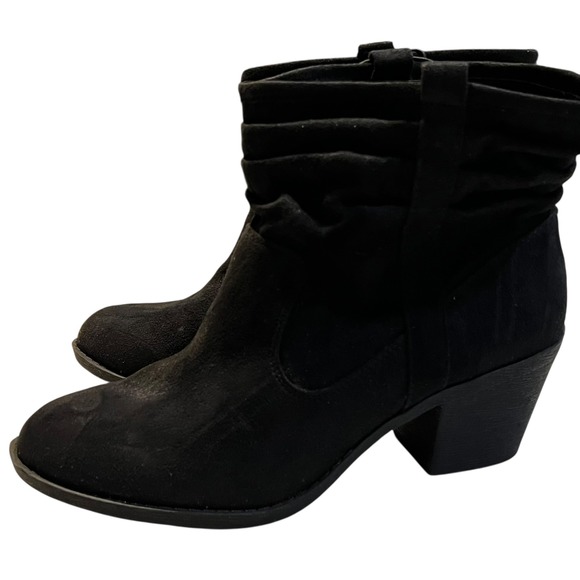 Arizona Jean Co. Faux Suede Slouch Ankle Booties Women's Size 9.5 NWOT Casual - Picture 2 of 8